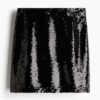 H & M - Rok met pailletten - Zwart