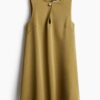 H & M - A-linejurk - Olijfgoud
