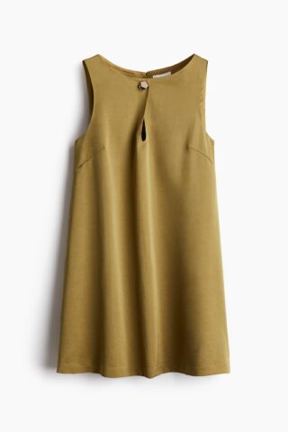 H & M - A-linejurk - Olijfgoud