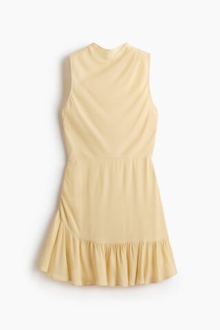 H & M - Jurk met volant - Geel