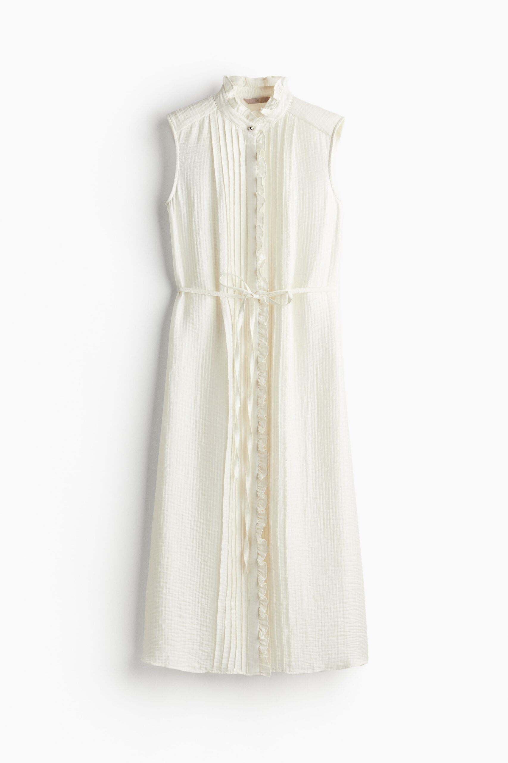 H & M - Mousseline jurk met volantrandjes - Wit H & M - Mousseline jurk met volantrandjes - Wit