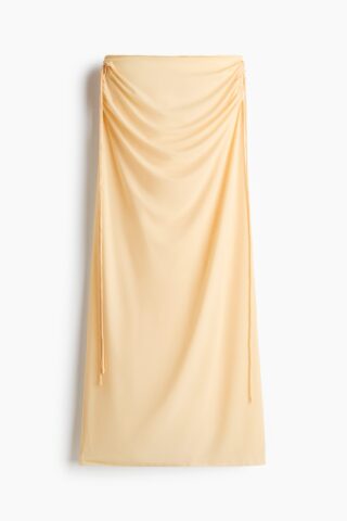 H & M - Strandrok met drawstrings - Lichtgeel