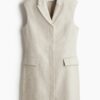 H & M - Blazerjurk van linnenmix - Lichtbeige