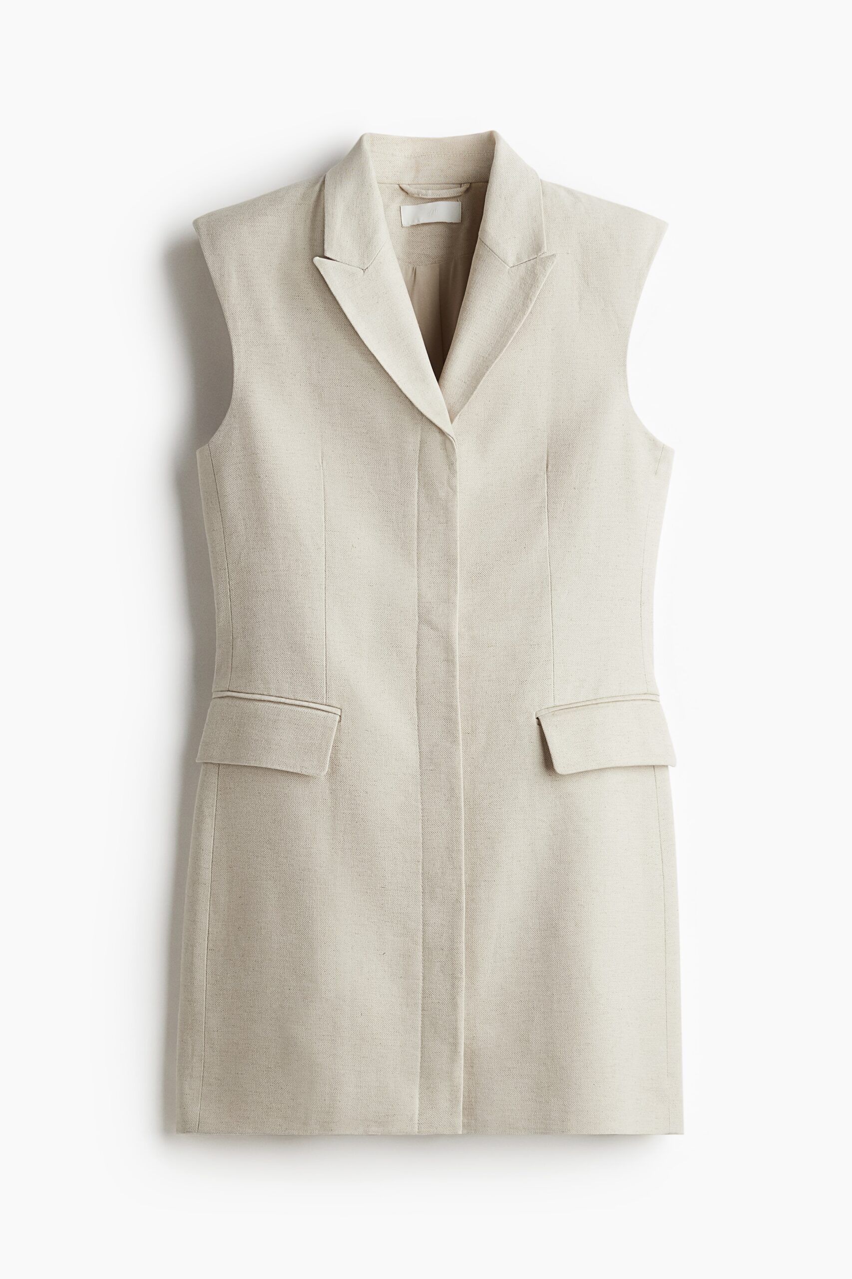 H & M - Blazerjurk van linnenmix - Lichtbeige H & M - Blazerjurk van linnenmix - Lichtbeige
