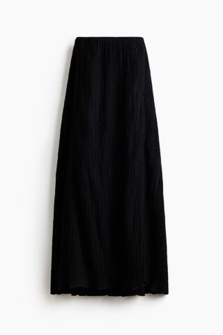 H & M - Bandeaujurk van crinkletricot - Zwart