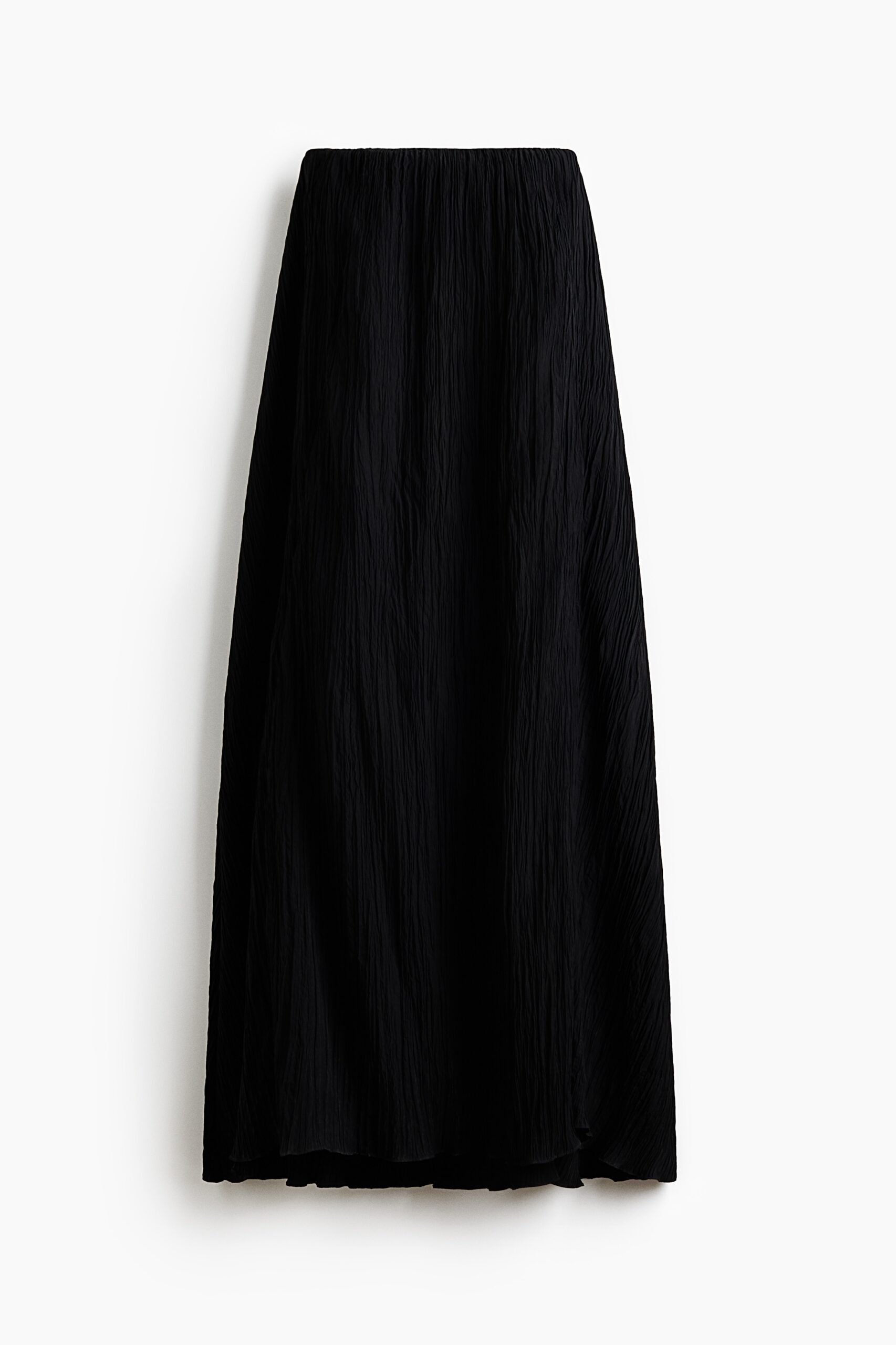 H & M - Bandeaujurk van crinkletricot - Zwart