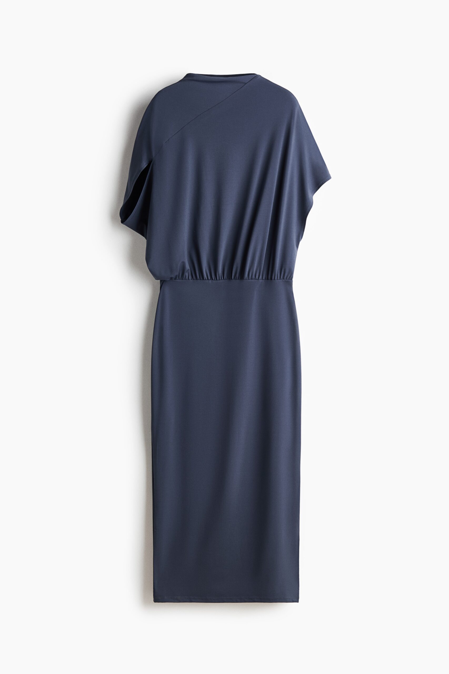 H & M - Asymmetrische gedrapeerde jurk - Donkerblauw H & M - Asymmetrische gedrapeerde jurk - Donkerblauw