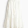 H & M - Katoenen rok met kant - Wit