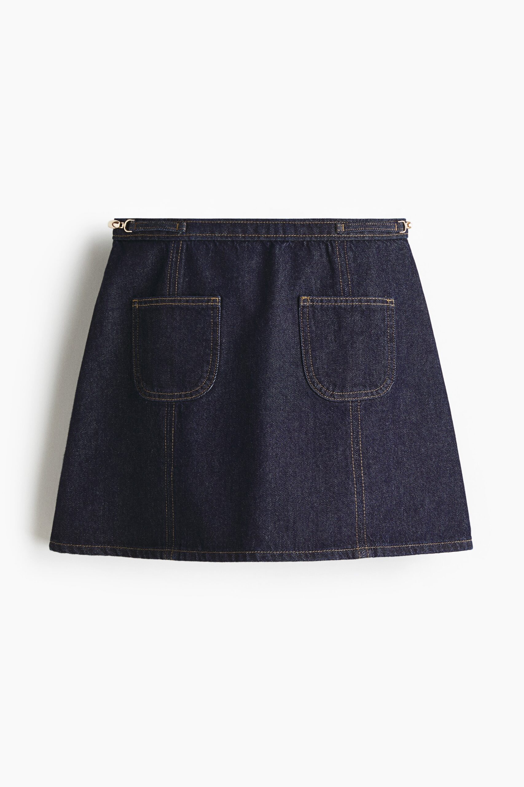 H & M - Denim A-linerok - Donker Denimblauw