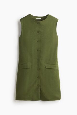 H & M - Giletjurk - Donkergroen