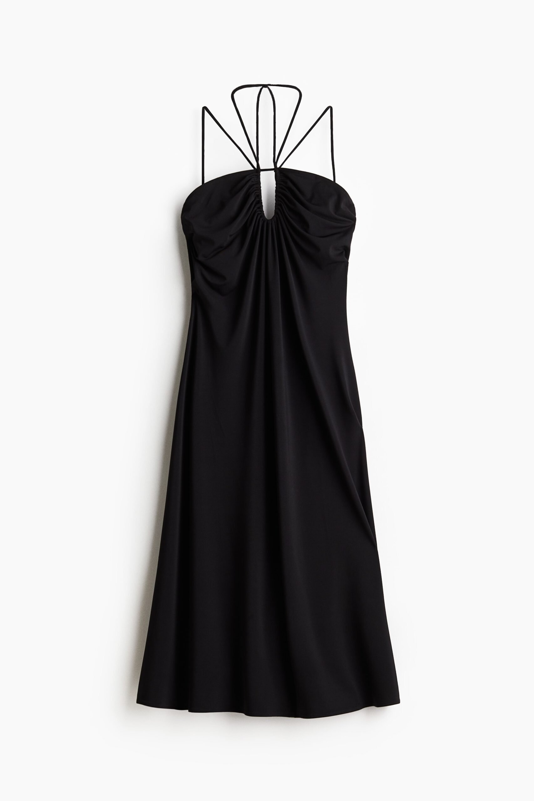 H & M - Gedrapeerde halterjurk - Zwart H & M - Gedrapeerde halterjurk - Zwart