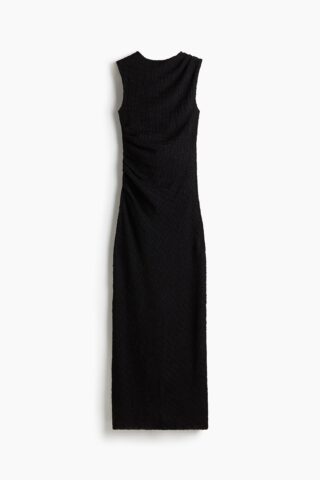 H & M - Gedrapeerde maxi-jurk - Zwart
