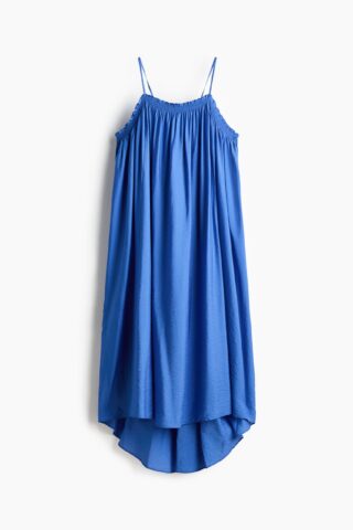 H & M - A-linejurk met diep rugdecolleté - Blauw