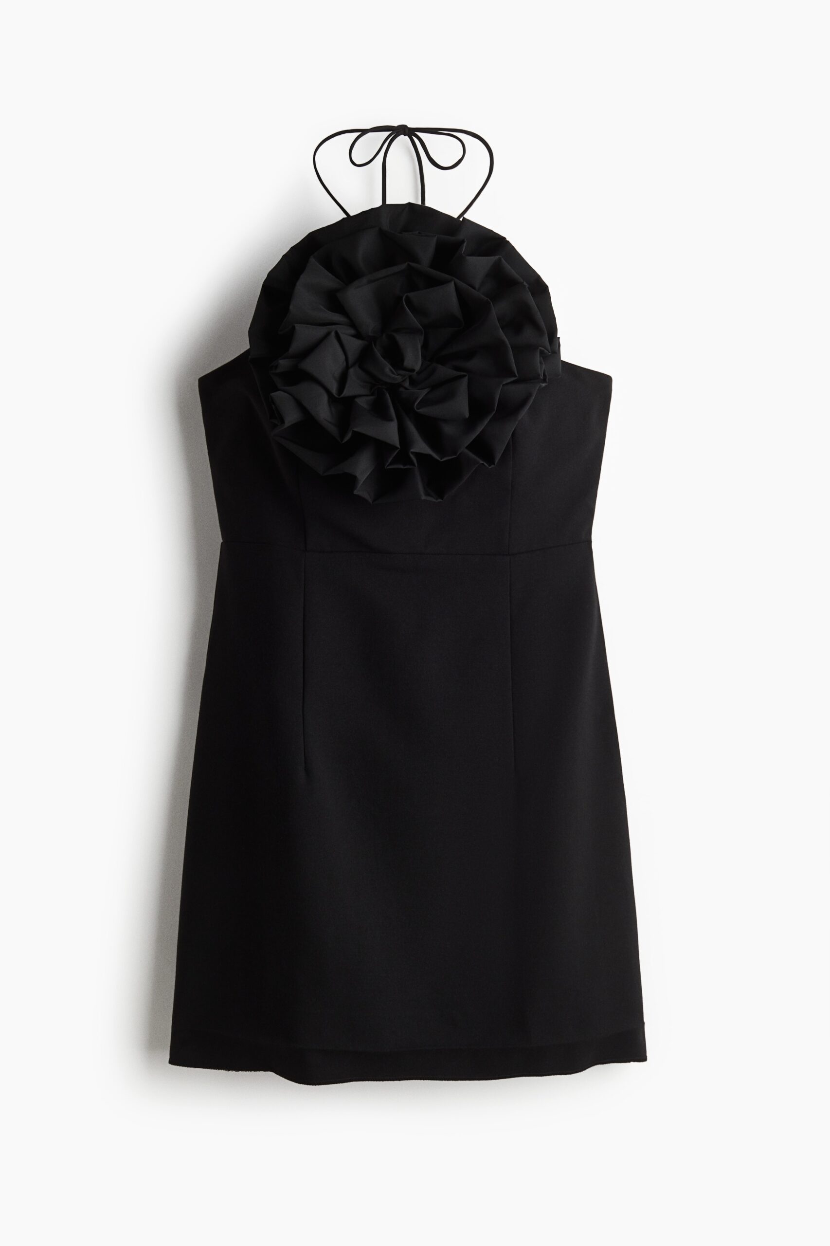 H & M - Halterjurk met applicatie - Zwart