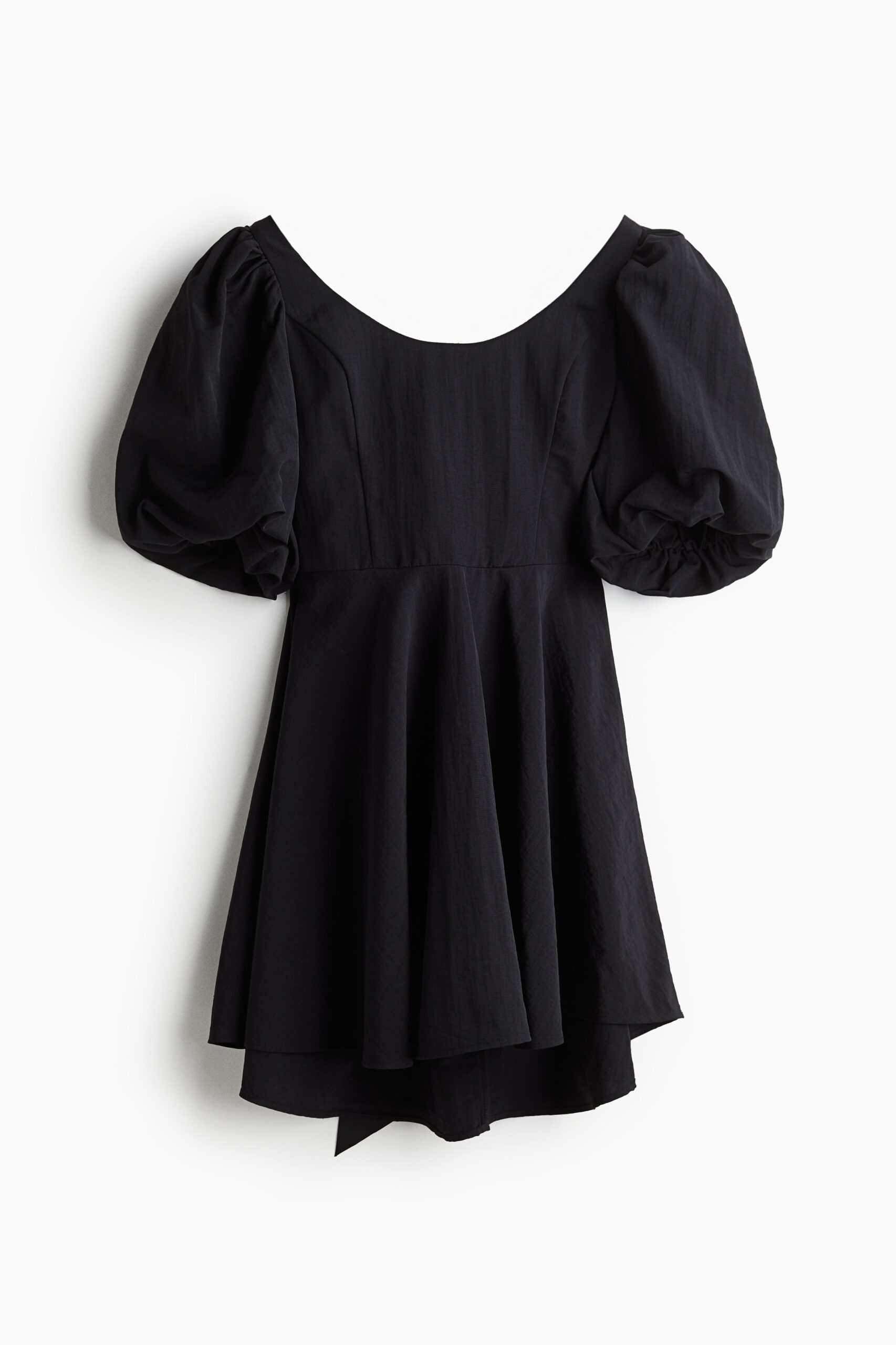 H & M - Jurk met ballonmouwen - Zwart