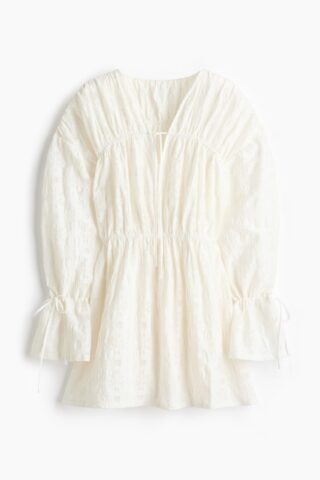 H & M - Kanten mini-jurk - Wit