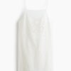 H & M - Katoenen strandjurk met broderie anglaise - Ivoorwit