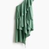 H & M - One-shoulderjurk met volants - Dusty Groen