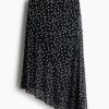 H & M - Asymmetrische rok van mesh - Zwart/Stippen