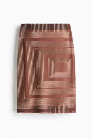 H & M - Rok van mesh - Bruin/Dessin
