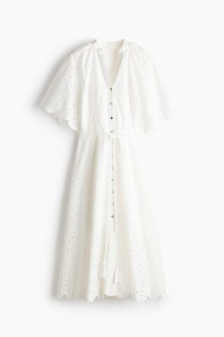 H & M - Overhemdjurk met broderie anglaise - Wit