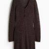 H & M - Ajourgebreide jurk - Donkerbruin