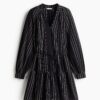 H & M - Jacquardgeweven jurk - Zwart