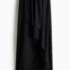 H & M - Asymmetrische paneelrok - Zwart
