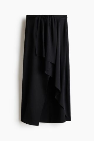 H & M - Asymmetrische paneelrok - Zwart