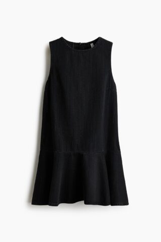 H & M - Denim jurk met decoraties - Zwart
