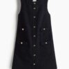 H & M - Bouclé jurk - Marineblauw