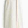 H & M - Overslagrok met rafels - Wit