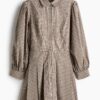 H & M - Overhemdjurk - Bruin/Geruit