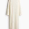H & M - Kabelgebreide jurk - Roomwit