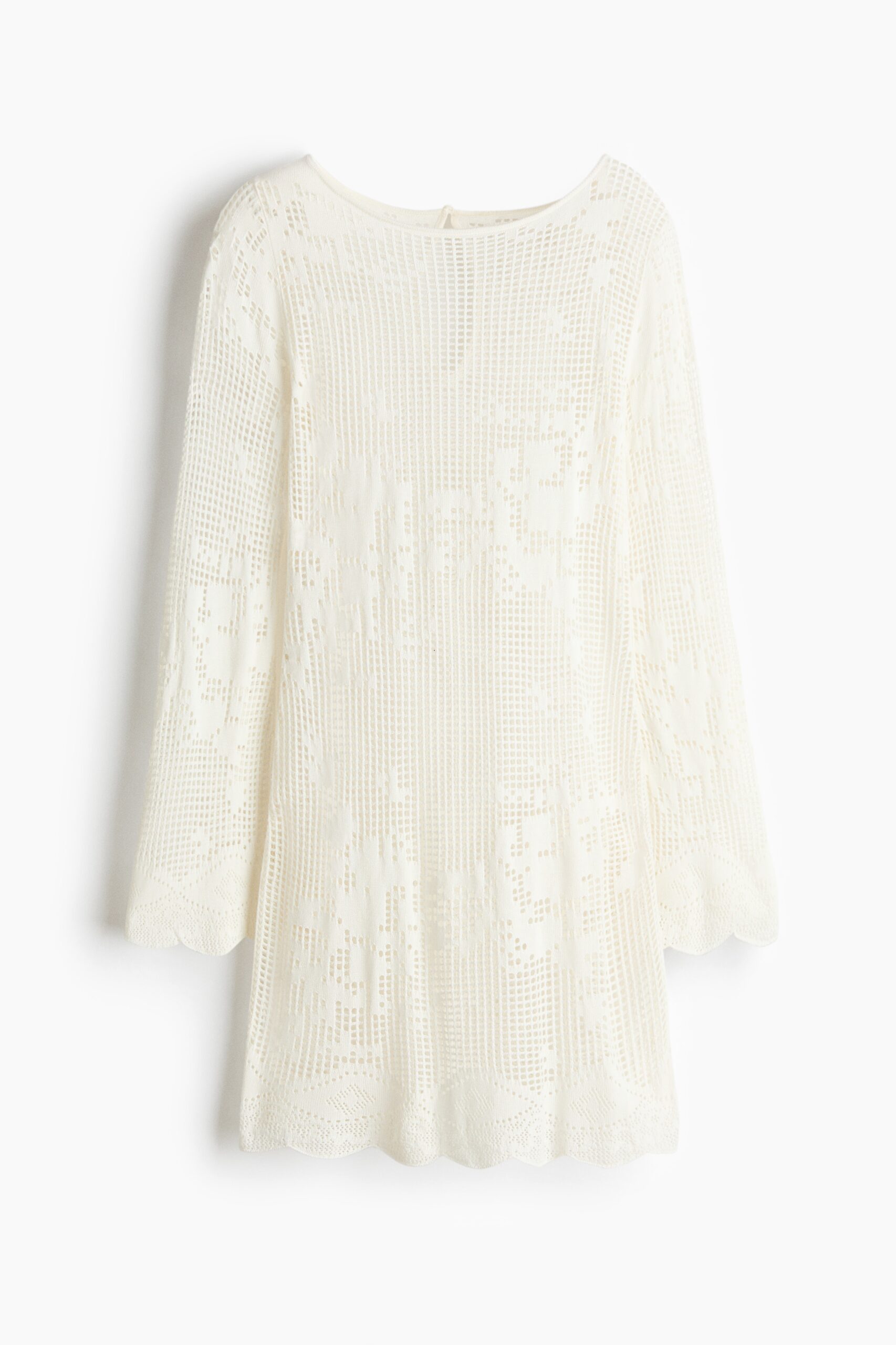 H & M - Jurk met gehaakte look en motieven - Roomwit H & M - Jurk met gehaakte look en motieven - Roomwit