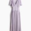 H & M - Midi-jurk van licht transparant tricot - Lichtpaars