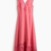 H & M - Jurk met broderie anglaise - Roze