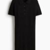 H & M - Ribgebreide jurk met kraag - Zwart