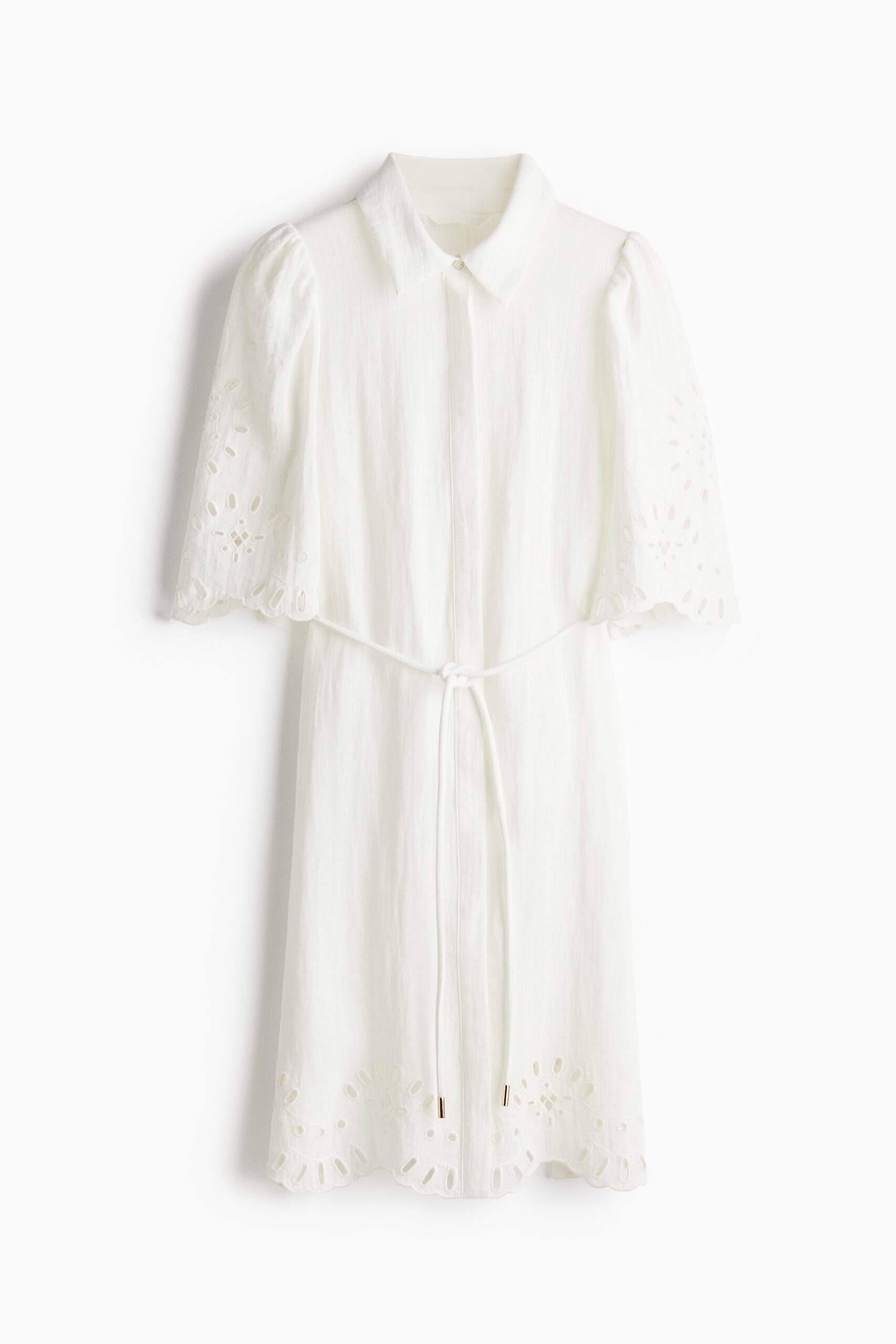 H & M - Jurk met broderie anglaise - Wit H & M - Jurk met broderie anglaise - Wit