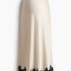 H & M - MAMA Slip-on rok met kant - Roomwit/Zwart