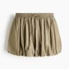 H & M - Bubble-hemrok - Licht Kakigroen