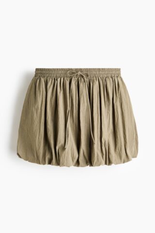 H & M - Bubble-hemrok - Licht Kakigroen