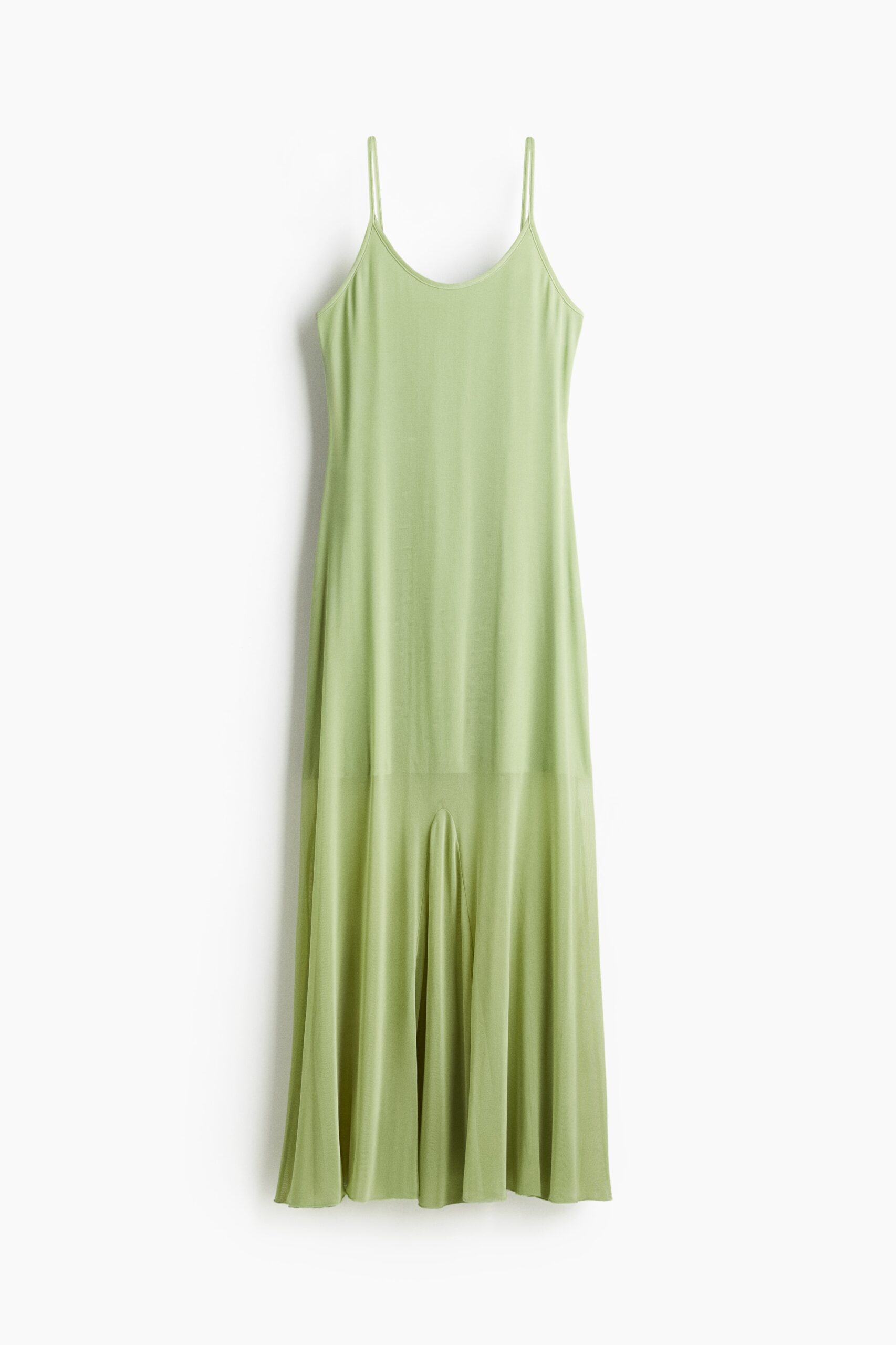 H & M - Strappy jurk van mesh - Lichtgroen
