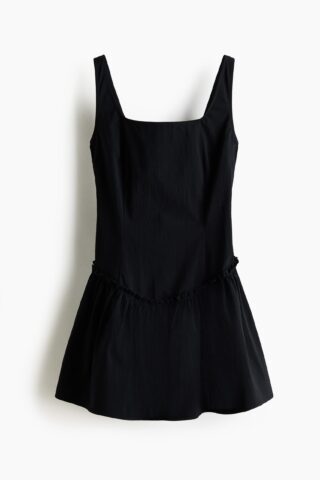 H & M - Jurk met uitlopende rok - Zwart