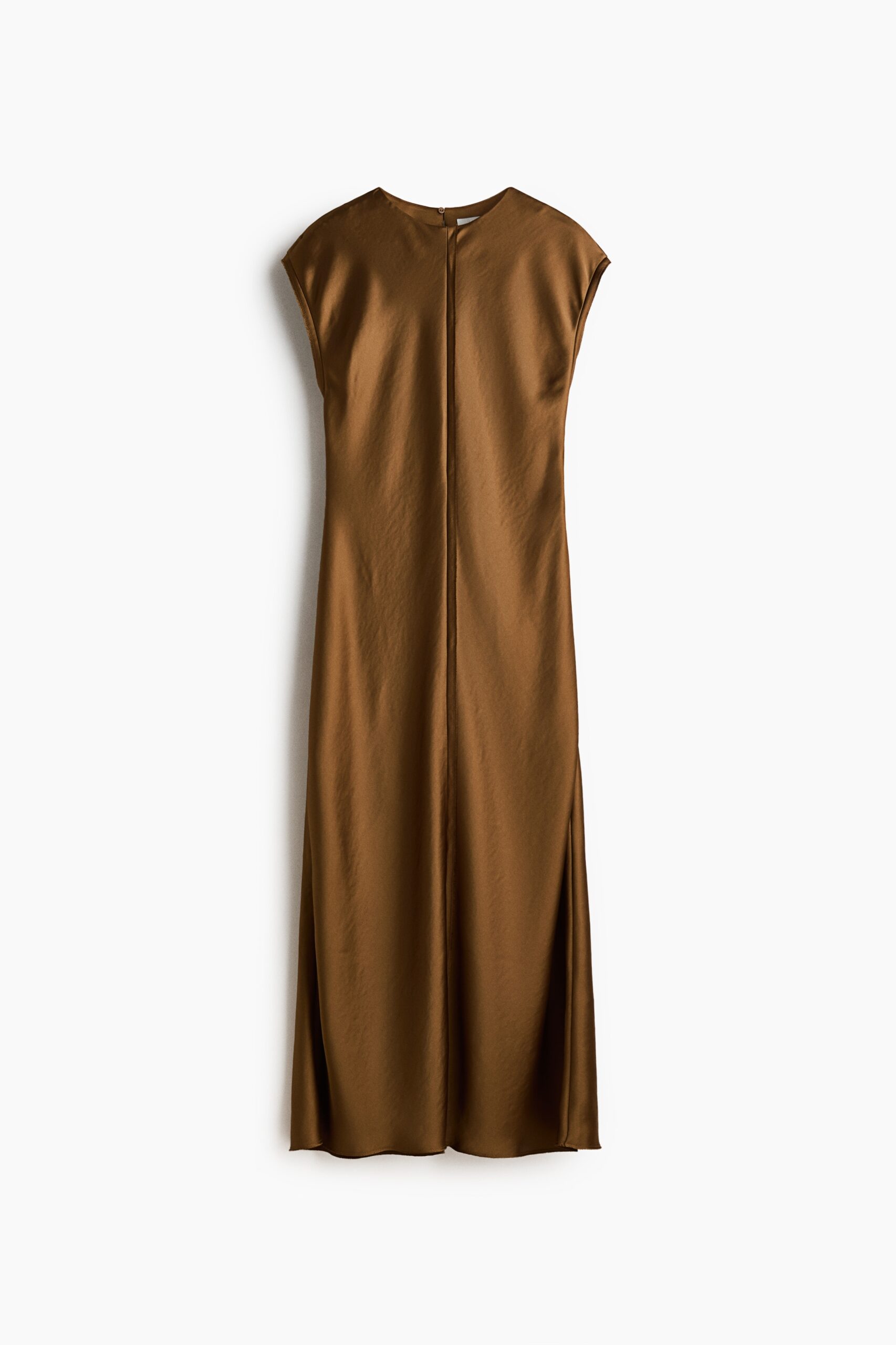 H & M - Satijnen midi-jurk - Donkerbeige H & M - Satijnen midi-jurk - Donkerbeige