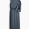 H & M - Gedrapeerde maxi-jurk - Donkergrijs