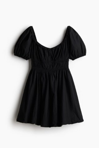 H & M - Katoenen bubble-hemjurk - Zwart