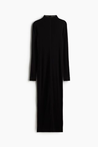H & M - Wollen jurk met turtleneck - Zwart