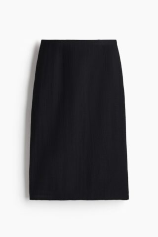 H & M - Kokerrok met crinkle-effect - Zwart