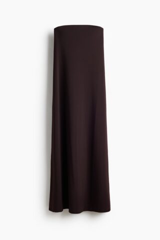 H & M - Lange bandeaujurk - Donkerbruin